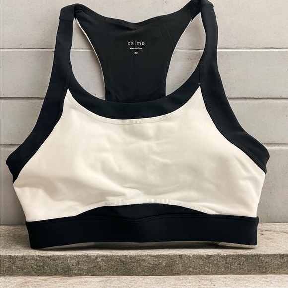 Johnny Was Other - Johnny Was Calme NWOT White/Black Sports Bra
